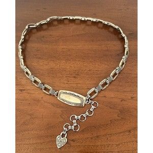 VTG 1996 Brighton Silver Rope Scroll Chain Link Belly Hip Belt Small